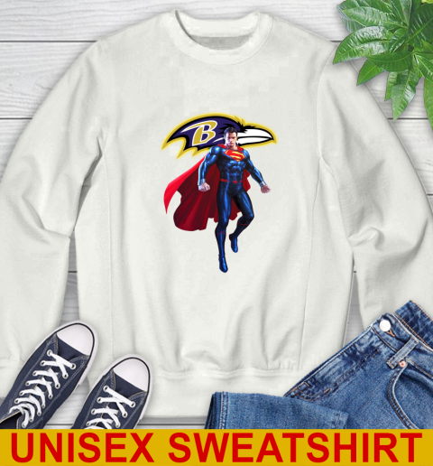 NFL Superman DC Sports Football Baltimore Ravens Sweatshirt