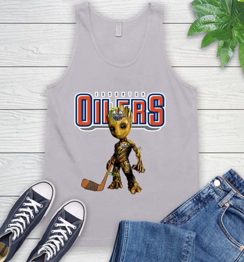 Edmonton Oilers NHL Hockey Groot Marvel Guardians Of The Galaxy Tank Top 4