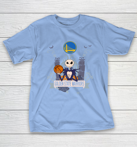 NBA Golden State Warriors Basketball Jack Skellington Halloween T-Shirt 10