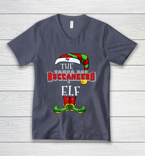 Tampa Bay Buccaneers Christmas ELF Funny NFL V-Neck T-Shirt 7