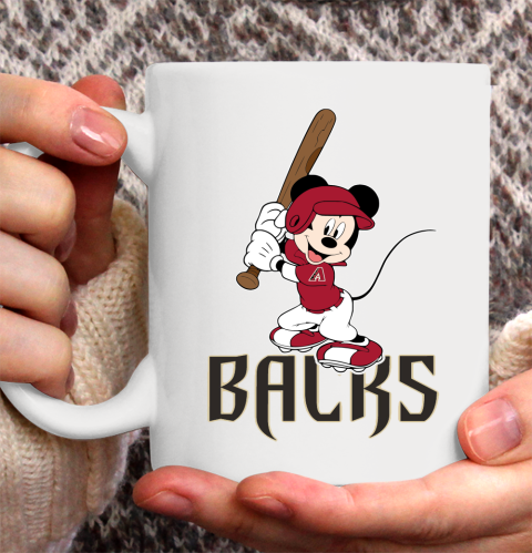 MLB Baseball Arizona Diamondbacks Cheerful Mickey Mouse Shirt Ceramic Mug 11oz 2