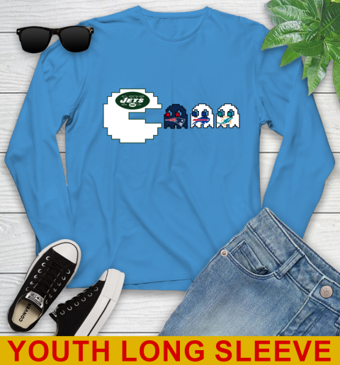 New York Jets NFL Football Pac Man Champion Youth Long Sleeve 8