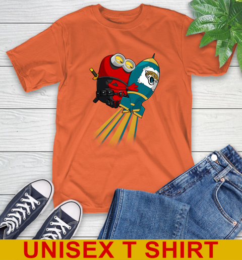 NFL Football Jacksonville Jaguars Deadpool Minion Marvel Shirt T-Shirt 4