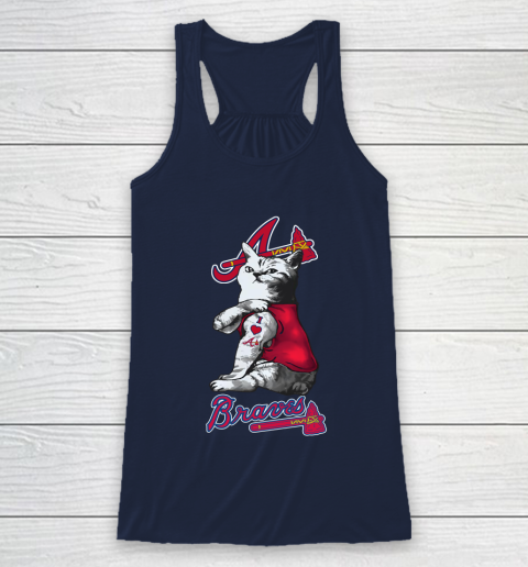MLB Baseball My Cat Loves Atlanta Braves Racerback Tank 8