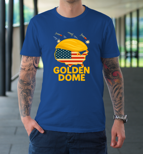Trump Golden Dome Hair Shield USA T-Shirt 7