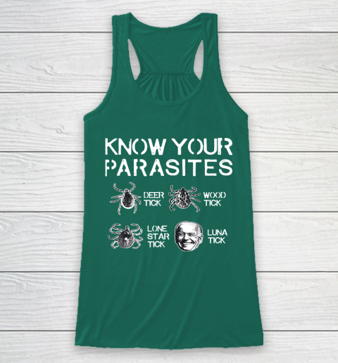 Know Your Parasites Funny Joe Biden Luna Tick Racerback Tank 5