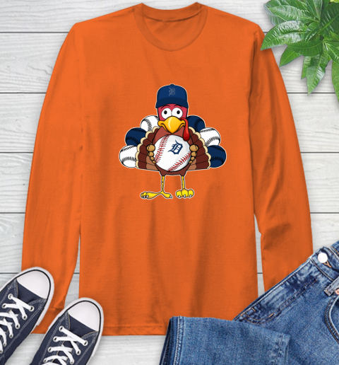 Detroit Tigers Turkey thanksgiving Long Sleeve T-Shirt 5