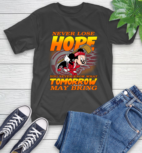 Detroit Red Wings NHL Hockey ootball Mickey Disney Never Lose Hope T-Shirt