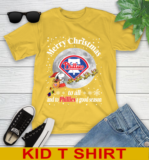 Philadelphia Phillies Merry Christmas To All And To Phillies A Good Season MLB Baseball Sports Youth T-Shirt 9