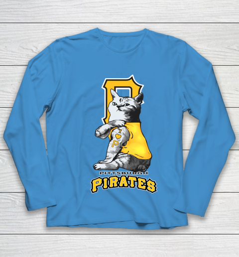 MLB Baseball My Cat Loves Pittsburgh Pirates Youth Long Sleeve 5