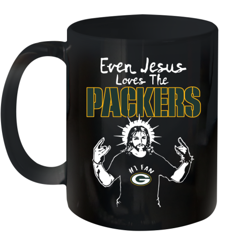 Green Bay Packers NFL Football Even Jesus Loves The Packers Shirt Ceramic Mug 11oz