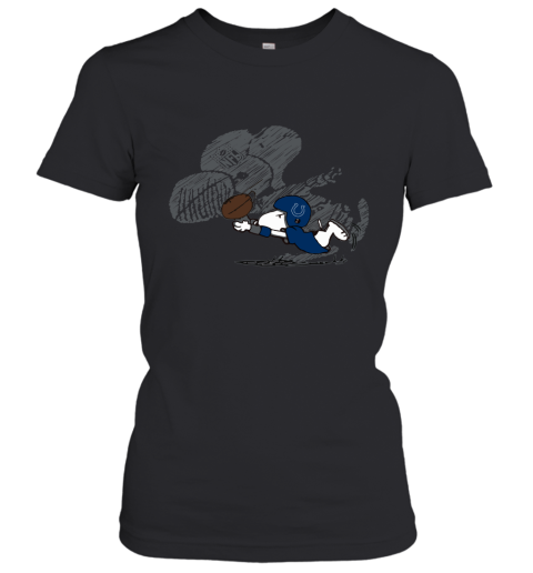 Indianapolis Colts Snoopy Plays The Football Game Women's T-Shirt