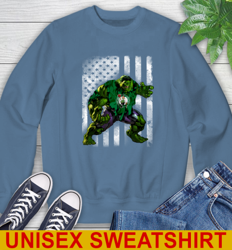 Boston Celtics Hulk Marvel Avengers NBA Basketball American Flag Sweatshirt 10
