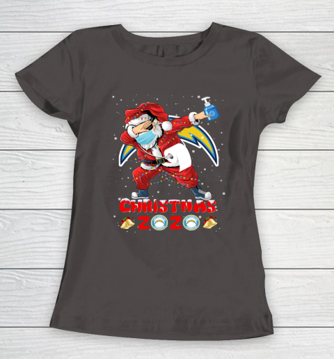 Los Angeles Chargers Funny Santa Claus Dabbing Christmas 2020 NFL Women's T-Shirt 7