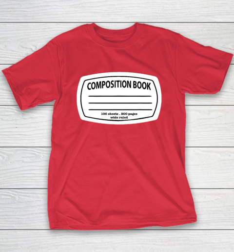 Composition Notebook Costume  Matching Group Halloween Youth T-Shirt 7
