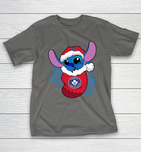 Toronto Maple Leafs Christmas Stitch In The Sock Funny Disney NHL T-Shirt 9