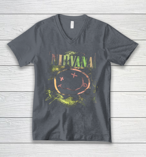 Vintage Nirvanas Smile Design Limited V-Neck T-Shirt 4