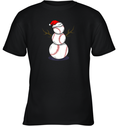 Christmas in July Summer Baseball Snowman Party Shirt Gift Youth T-Shirt