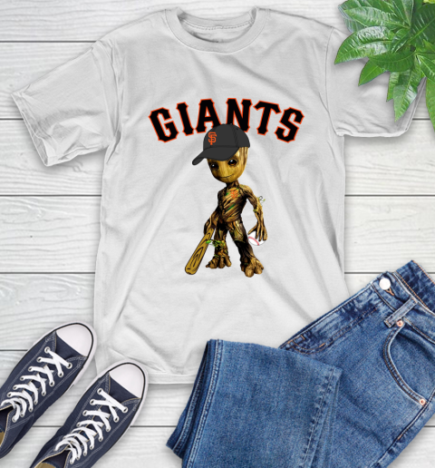 MLB San Francisco Giants Groot Guardians Of The Galaxy Baseball T-Shirt