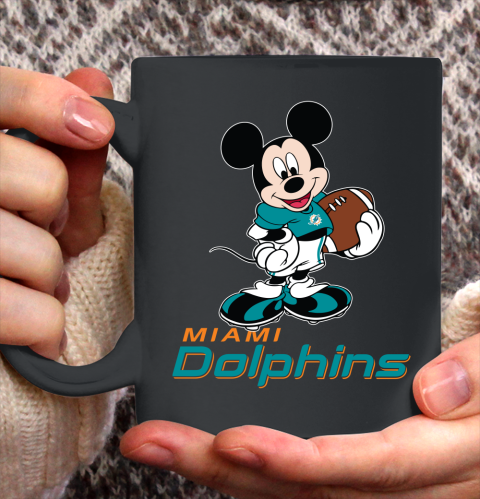 NFL Football Miami Dolphins Cheerful Mickey Mouse Shirt Ceramic Mug 11oz