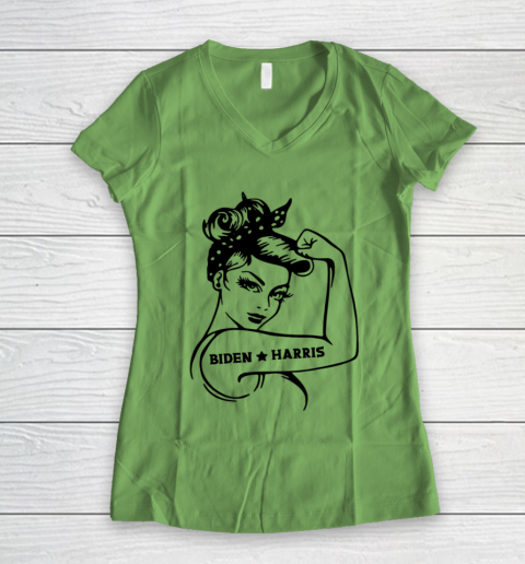 Biden Harris 2020  Joe Biden Kamala Harris Girl Empowerment Women's V-Neck T-Shirt 5