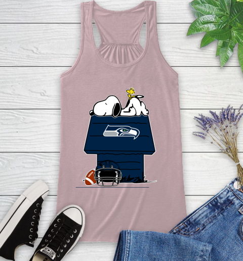 Seattle Seahawks NFL Football Snoopy Woodstock The Peanuts Movie Racerback Tank 11