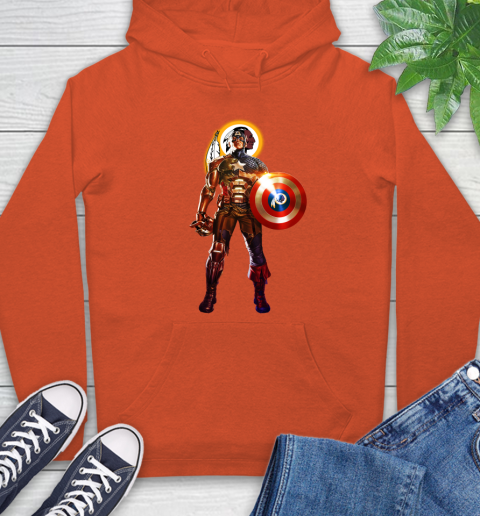 NFL Captain America Marvel Avengers Endgame Football Sports Washington Redskins Hoodie 5