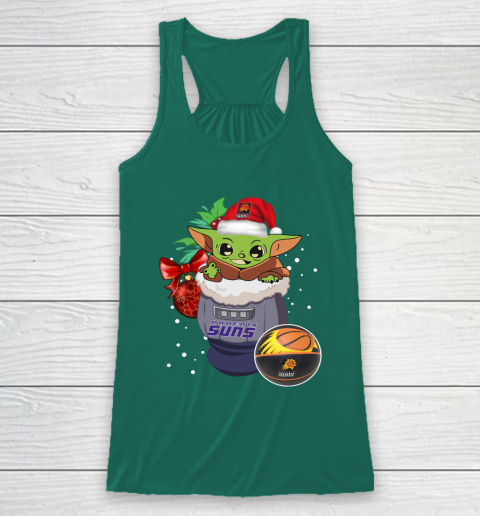 Phoenix Suns Christmas Baby Yoda Star Wars Funny Happy NBA Racerback Tank 6