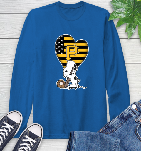 Pittsburgh Pirates MLB Baseball The Peanuts Movie Adorable Snoopy Long Sleeve T-Shirt 9