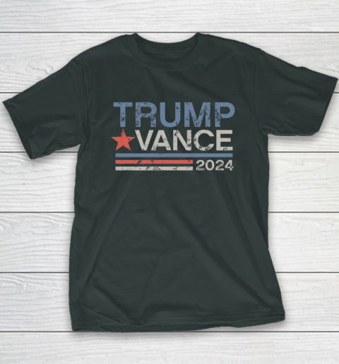 Trump Vance 2024 Retro Stripe Trump JD Vance Youth T-Shirt - Image 4