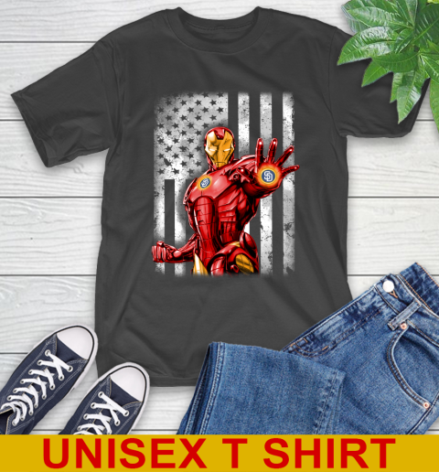 San Diego Padres MLB Baseball Iron Man Avengers American Flag Shirt T-Shirt