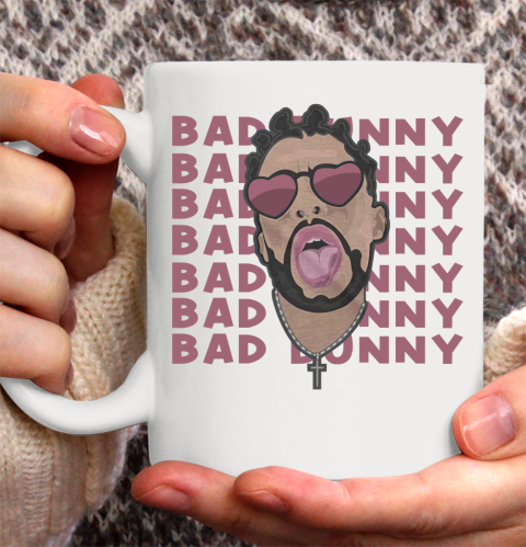 Head Bad Bunny Rapper gift for fans Ceramic Mug 11oz