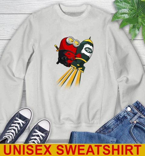 NFL Football New York Jets Deadpool Minion Marvel Shirt Sweatshirt 5