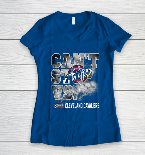 NBA Cleveland Cavaliers Basketball Can't Stop Vs Women's V-Neck T-Shirt 7