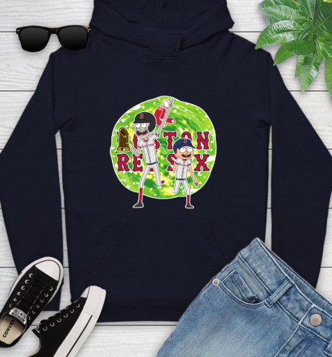 MLB Boston Red Sox Rick And Morty Commissioner's Trophy Baseball Sports Youth Hoodie 4