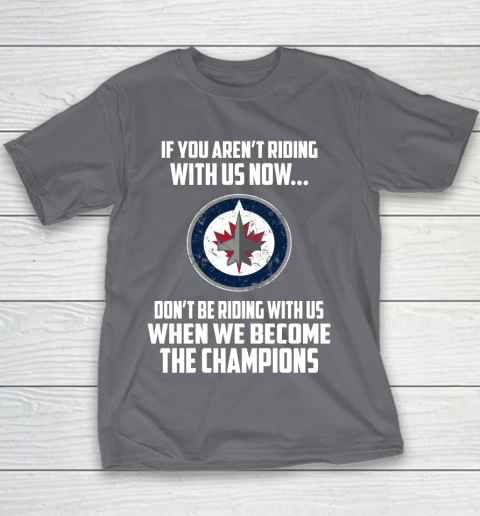 NHL Winnipeg Jets Hockey We Become The Champions Youth T-Shirt 5