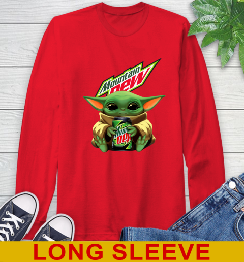 Star Wars Baby Yoda Hugs Mountain Dew Soft Drink Shirt 67
