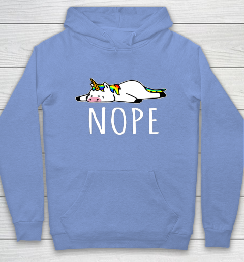 Nope Unicorn T Shirt Nah Not Gonna Do It Funny Lazy Gift Hoodie 8