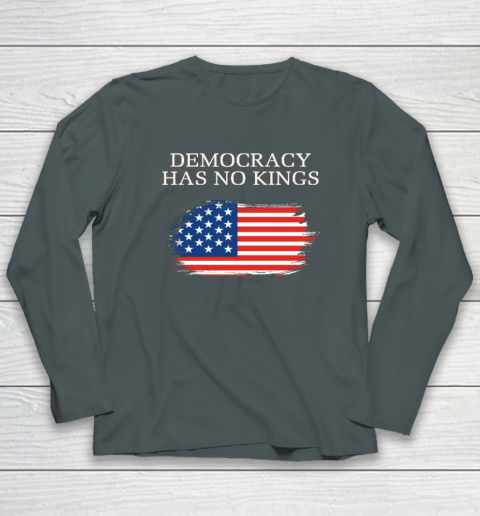 Democracy Has No Kings Anti Trump Long Sleeve T-Shirt 3
