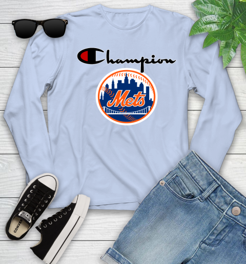 MLB Baseball New York Mets Champion Shirt Youth Long Sleeve 6