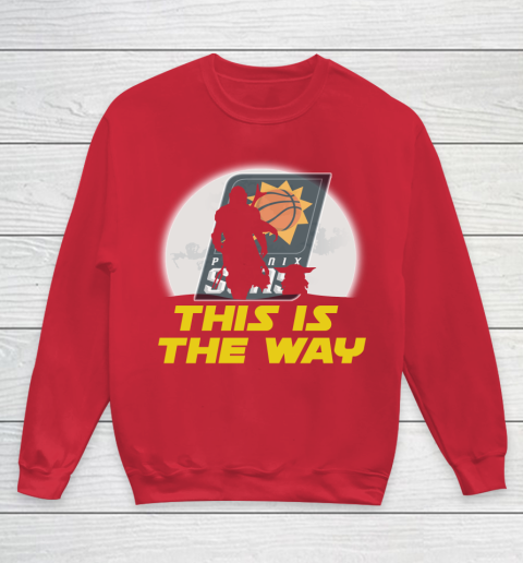 Phoenix Suns NBA Basketball Star Wars Yoda And Mandalorian This Is The Way Youth Sweatshirt 7