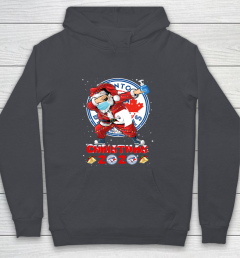 Toronto Blue Jays Funny Santa Claus Dabbing Christmas 2020 MLB Youth Hoodie 5