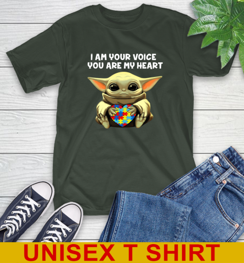 I Am Your Voice You Are My Heart Baby Yoda Autism Awareness Shirt 6