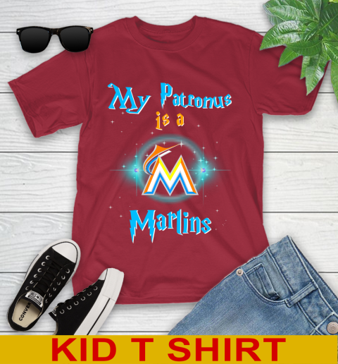 MLB Baseball Harry Potter My Patronus Is A Miami Marlins Youth T-Shirt 12