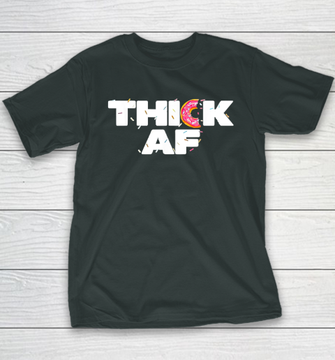 Thick AF Funny Donut Fitness Weightlifting Youth T-Shirt 3