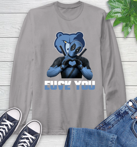 NBA Memphis Grizzlies Deadpool Love You Fuck You Basketball Sports Long Sleeve T-Shirt 6