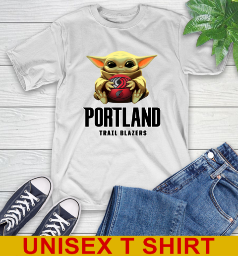 NBA Basketball Portland Trail Blazers Star Wars Baby Yoda Shirt