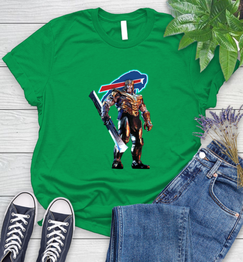 NFL Thanos Gauntlet Avengers Endgame Football Buffalo Bills Women's T-Shirt 6