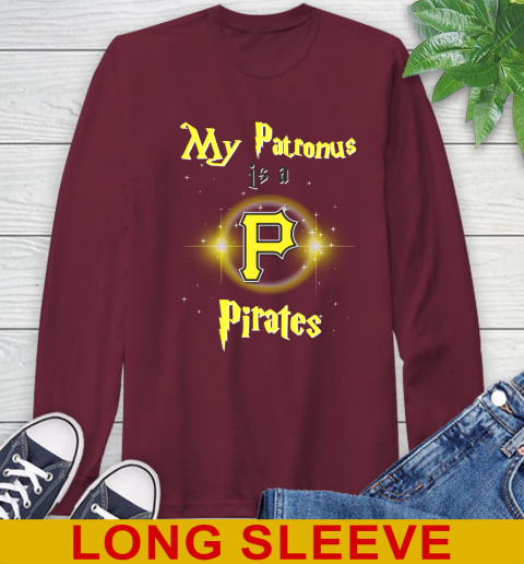 MLB Baseball Harry Potter My Patronus Is A Pittsburgh Pirates Long Sleeve T-Shirt 7