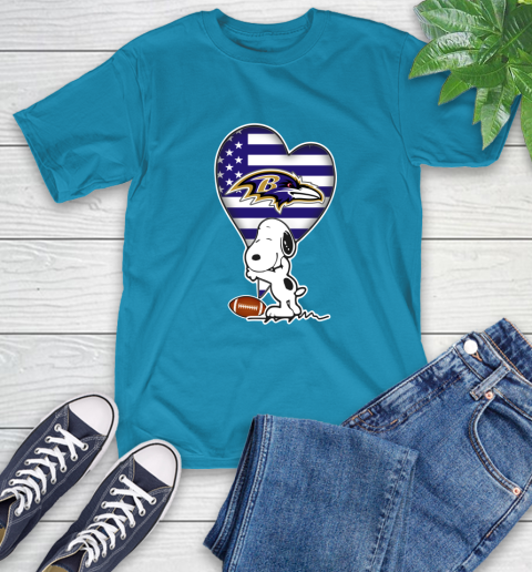 Baltimore Ravens NFL Football The Peanuts Movie Adorable Snoopy T-Shirt 8